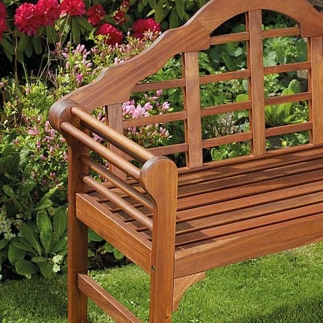 Garden Gear Acacia Lutyens Bench - Image 3